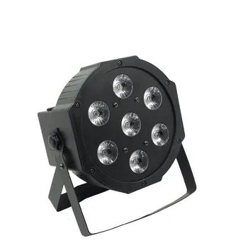 Светодиодный светильник RGBWPar мощностью 7x18 Вт с входом / ВЫХОДОМ DMX512 и сценическим световым эффектом 4 in1 для DJ disco с эффектом стирки