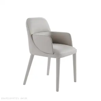 Изготовленный на Заказ Легкий Роскошный обеденный стул в скандинавском стиле, современный Итальянский Ресторанный стул с подлокотником, Книжный стул для гостиничного клуба, Отдел продаж