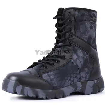 Мужские тактические военные ботинки, ботинки для пустыни, походная обувь, камуфляжная мужская обувь с высоким берцем, нескользящие армейские ботинки для пустыни, зимняя обувь