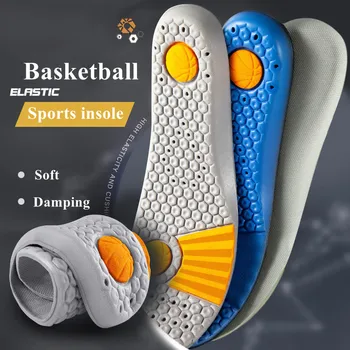 1 пара баскетбольных спортивных стелек, амортизирующих пот, Дышащая воздушная подушка, искусственные мягкие колодки для обуви для женщин, мужские стельки